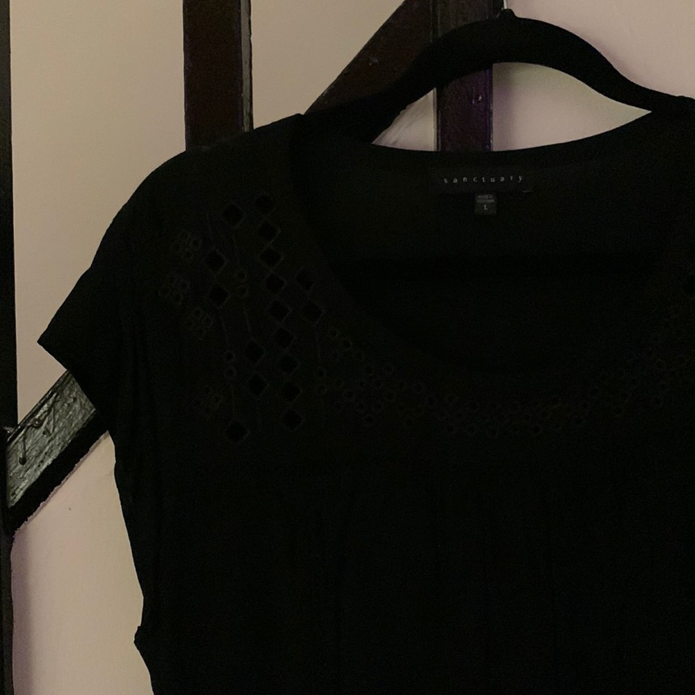 Black Cutout Top